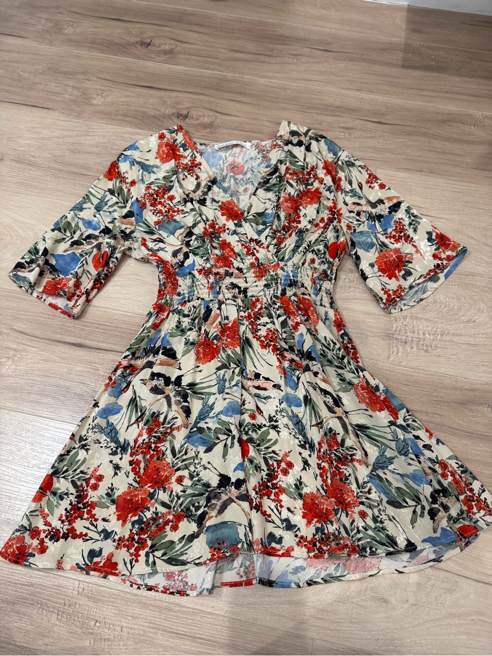 Zara floral mini dress